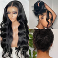 180% Density | 360 Lace Pre-Plucked Long Wig 100% Human Hair (Body Wave / Straight / Water Wave)