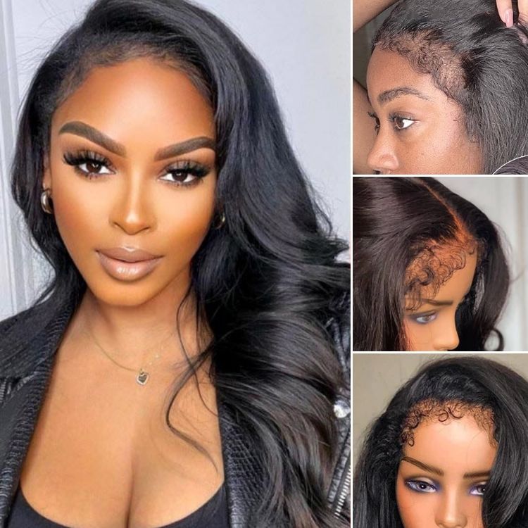 4C Edges Natural Hairline Loose Body Wave 5x5 Closure HD Lace Glueless Wig