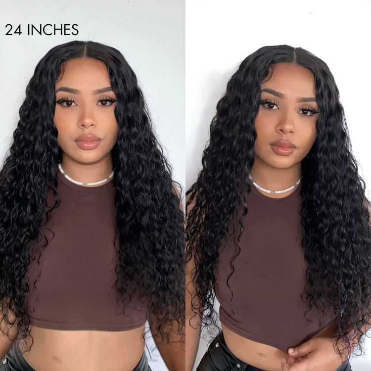 Breathable Cap Water Wave Glueless 5x5 Closure HD Lace Long Wig Beginner Friendly