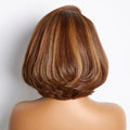 VIP Price | Limited Design | Toffee Brown Mix Blonde / Natural Black Layered Cut Glueless 5x5 Closure Lace Bob Wig