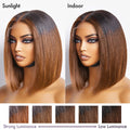 Limited Design | Ombre Highlight Silky Blunt Cut Glueless 5x5 Closure HD Lace Bob Wig