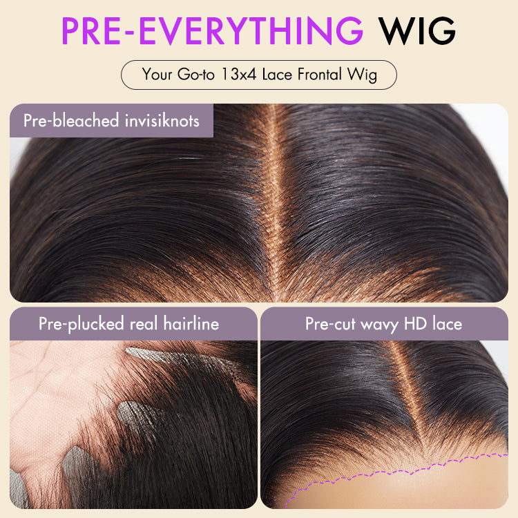 VIP Price | PreMax Wigs | Super Natural Hairline Silky Blunt Cut Glueless 13x4 Frontal Lace Human Hair Short Bob Wig