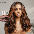 VIP Price | Elegant Copper Ombre Highlights Loose Body Wave Glueless 5x5 Closure Lace Wig Breathable Cap