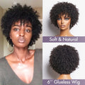 Dark Red / Natural Black Highlight Afro Curls Glueless Ready to Go Wig Beginner Friendly