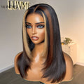 Limited Design | Luxurious Combo Color Highlights Silky Layered Cut Glueless 5x5 Closure HD Lace Long Wig