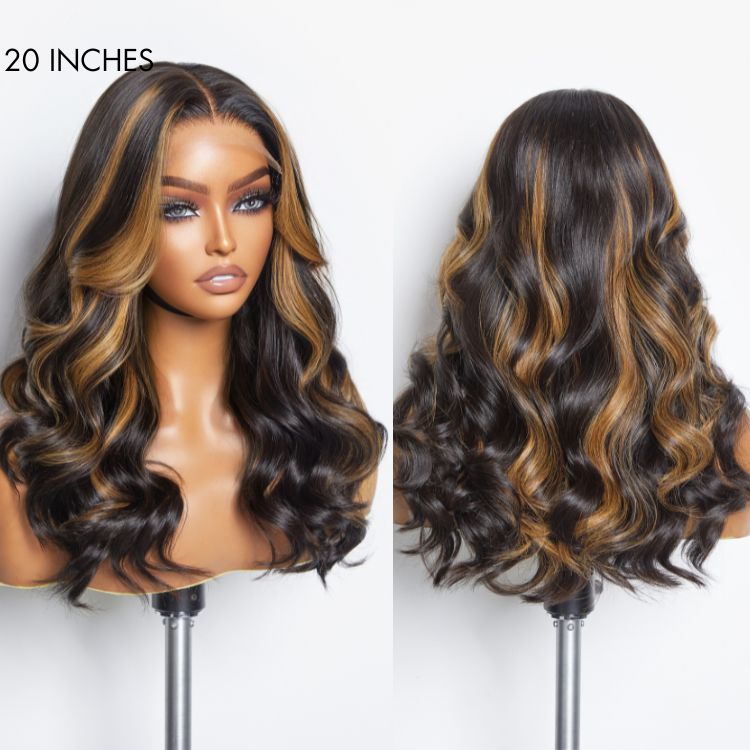 Newbie Only | Blonde Mix Black Loose Wave Glueless 5x5 Closure HD Lace Wig | Large & Small Cap Size