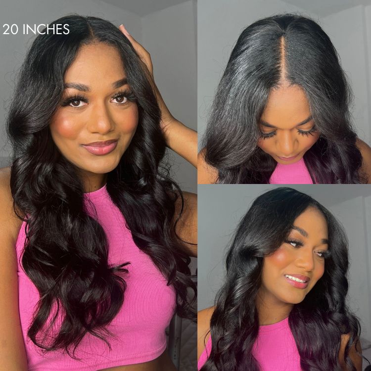 Beginner Friendly Glueless Loose Body Wave V Part Wig 100% Human Hair