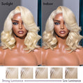 Limited Design | Blonde 613 Layered Cut Loose Body Wave Glueless 5x5 Closure HD Lace Right C Part Short Wig