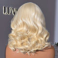 Limited Design | Blonde 613 Layered Cut Loose Body Wave Glueless 5x5 Closure HD Lace Right C Part Short Wig