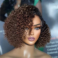 Win Back | Trendy Short Cut Curly Minimalist HD Lace Glueless Side Part Wig 100% Human Hair