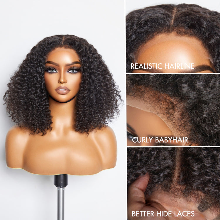 Win Back | 4C Edges | Kinky Curly Glueless 5x5 Closure HD Lace Wig Ready To Go 100% Human Hair