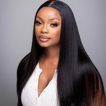 200% Mega Density | Silky Straight Glueless 5x5 Closure Undetectable HD Lace Long Wig 100% Human Hair