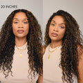 Parting Max Glueless Wig Chestnut Brown Highlights Funmi Curly 7x6 Closure HD Lace Wig Breathable Cap