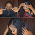 Silky Straight U Part Quick & Easy Affordable 100% Human Hair Wig (Get One Clip Free)