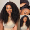 Afro Curly Glueless Free Parting Undetectable Invisible 13x4 Lace Frontal Wig | Real HD Lace