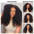 Afro Curly Glueless Free Parting Undetectable Invisible 13x4 Lace Frontal Wig | Real HD Lace