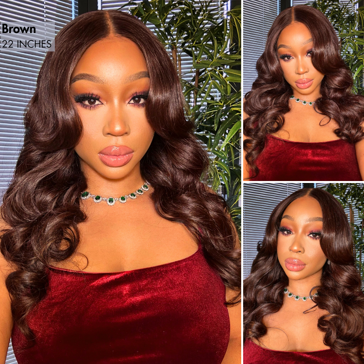 Trendy Layered Cut Loose Body Wave 5x5 Closure HD Lace Glueless Mid Part Long Wig 100% Human Hair