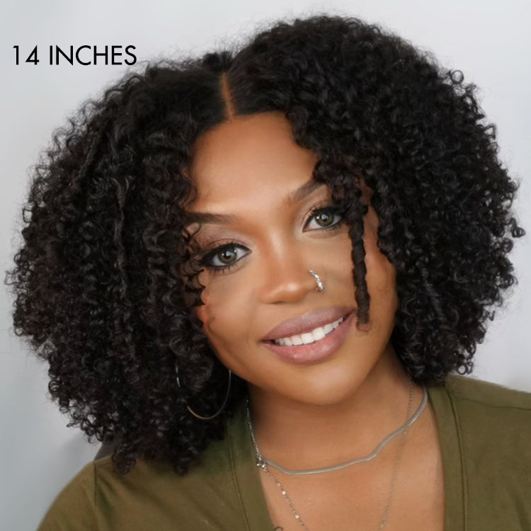 Exclusive Discount | Gorgeous Natural Coily Curl Glueless 5x5 Closure HD Transparent Lace Wig Breathable Cap