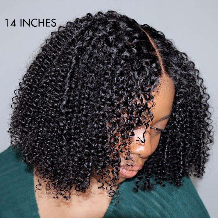 Crazy Wednesday | Gorgeous Natural Coily Curl Glueless 5x5 Closure HD Transparent Lace Wig Breathable Cap