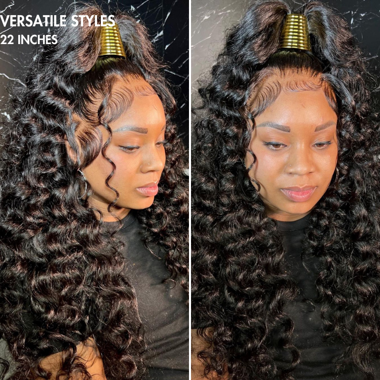 Crazy Wednesday | PreMax Wigs | 360 Lace Super Natural Hairline Water Wave / Body Wave Free Part Human Hair Wig