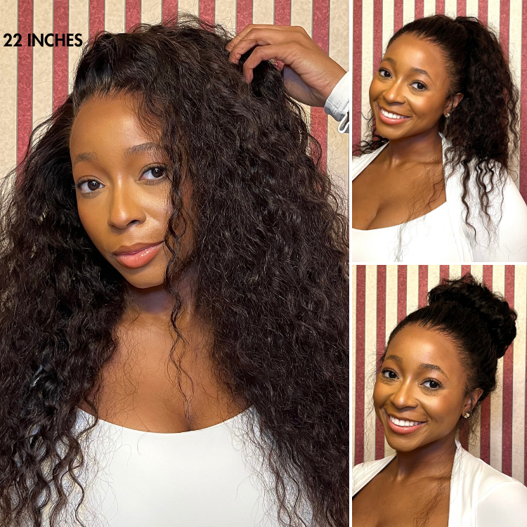 Crazy Wednesday | PreMax Wigs | 360 Lace Super Natural Hairline Water Wave / Body Wave Free Part Human Hair Wig