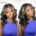 Pre Max Wigs | Super Natural Hairline Blonde Mix Black Loose Wave Glueless 5x5 Closure HD Lace Wig