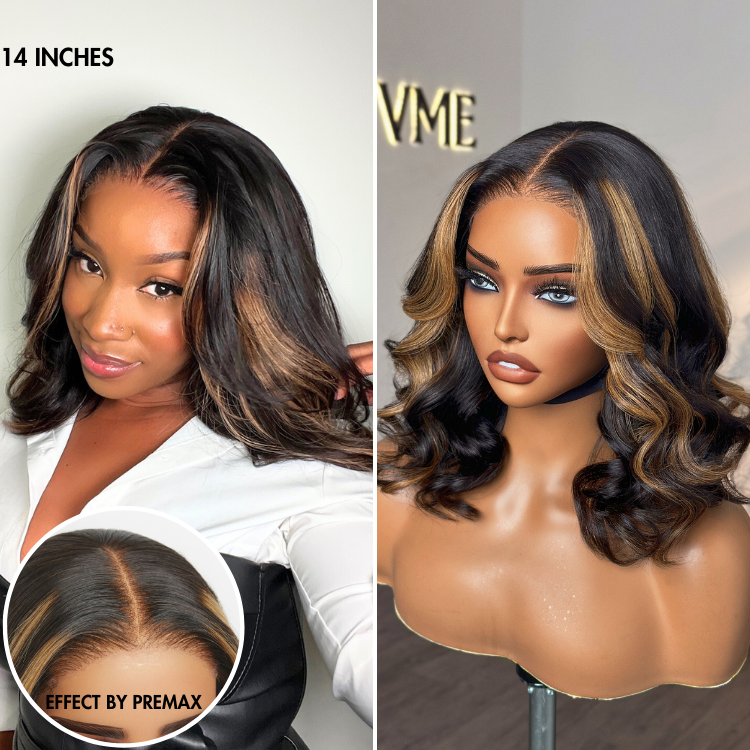 Crazy Wednesday | PreMax Wigs | Super Natural Hairline Blonde Mix Black Loose Wave Glueless 5x5 Closure HD Lace Wig