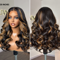 Pre Max Wigs | Super Natural Hairline Blonde Mix Black Loose Wave Glueless 5x5 Closure HD Lace Wig