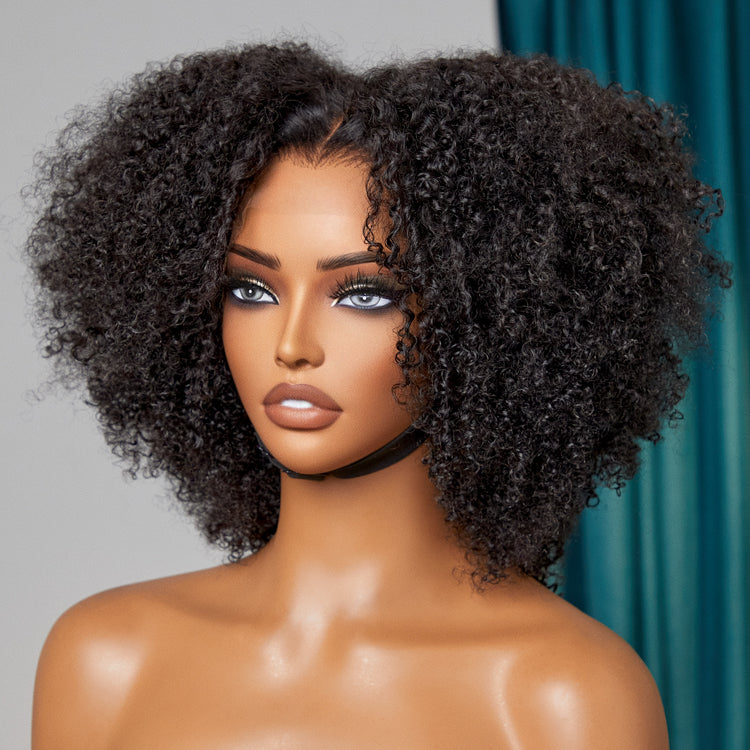 Newbie Only | Natural Bouncy Fluffy Jerry Curl Glueless 5x5 Closure HD Lace Wig Ready to Go