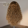 Sun-kissed Ombre Blonde Water Wave Glueless 13x4 Frontal Lace Wig Free Part