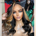 Copper Highlights Loose Body Wave Glueless 5x5 Closure Lace Wig Face-Framing