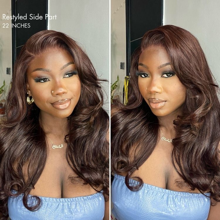 Trendy Layered Cut Loose Body Wave 5x5 Closure HD Lace Glueless Mid Part Long Wig 100% Human Hair