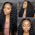 Boho-Chic | Flowy Bohemian Curly 5×5 Closure Lace Glueless Mid Part Long Wig 100% Human Hair