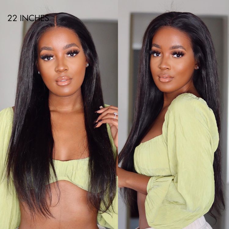 180% Density | Silky Straight 13x4 Frontal Undetectable HD Lace Glueless Long Wig 100% Human Hair