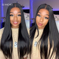 Win Back | Effortless Straight 4x4 Closure Lace Glueless Mid Part Long Wig 100% Human Hair