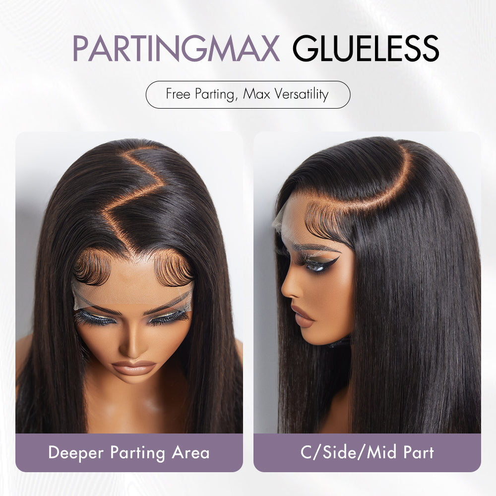 Parting Max Glueless Wig Ready to Go Silky Straight 7x6 Closure HD Lace Pre Plucked & Bleached Breathable Cap