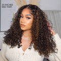 Crazy Wednesday | PartingMax Glueless Wig Chestnut Brown Highlights Funmi Curly 7x6 Closure HD Lace Wig Breathable Cap