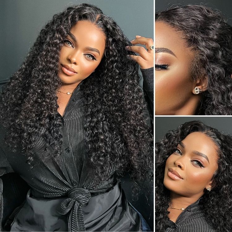 Pre Max Wigs | Ear to Ear Super Natural Hairline Deep Wave Glueless 5x5 Upgraded Lace Front Wig Pre-plucked