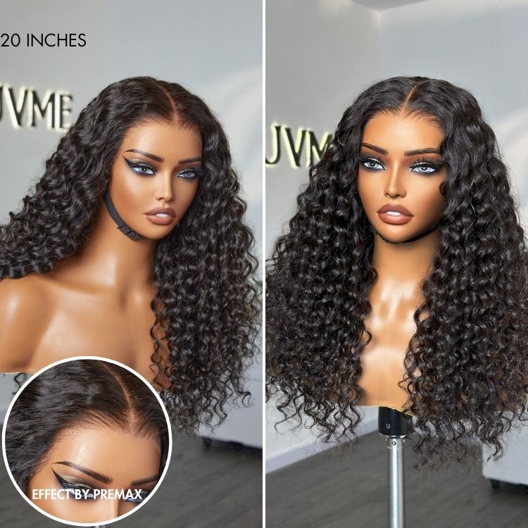 Pre Max Wigs | Ear to Ear Super Natural Hairline Deep Wave Glueless 5x5 Upgraded Lace Front Wig Pre-plucked