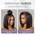 Parting Max Glueless Wig Silky Blunt Bob Cut 7x6 Closure HD Lace Wig Breathable Cap