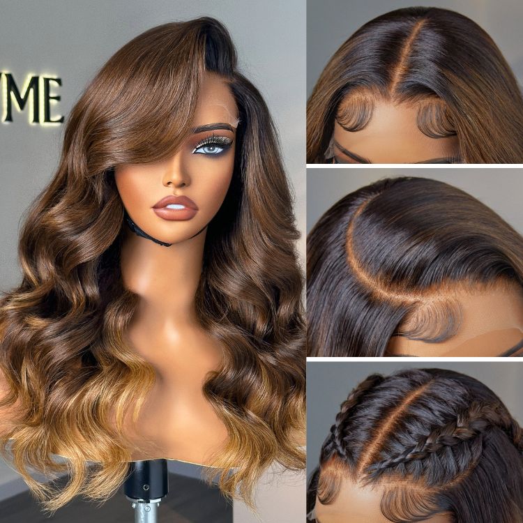 Parting Max Glueless Wig Loose Body Wave 7x6 Closure HD Lace Pre Plucked & Bleached Ready to Go