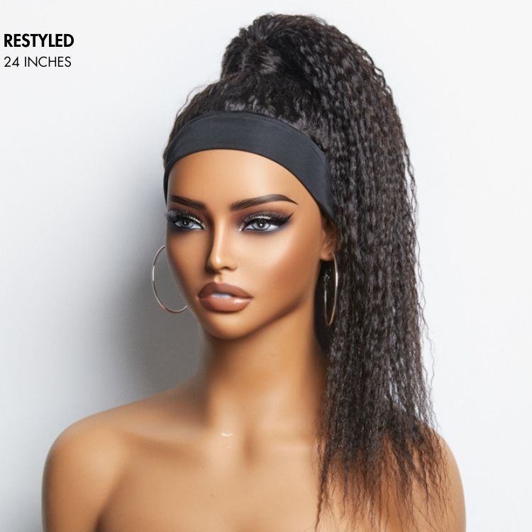 TWIST | Throw On & Go Dreadlock Style Glueless Long Headband Wig 100% Human Hair (Get Free Trendy Headbands)