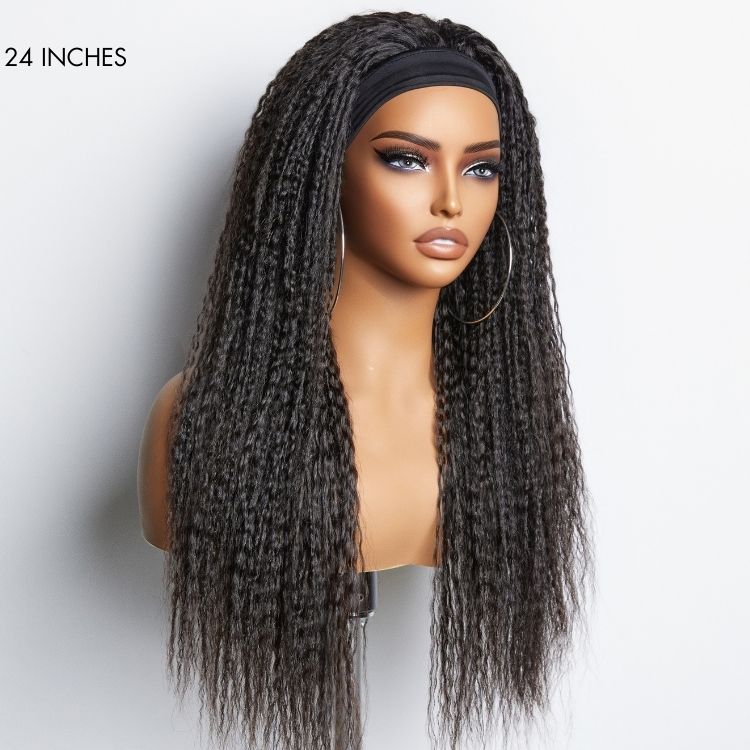 Exclusive Discount | Throw On & Go Dreadlock Style Glueless Long Headband Wig 100% Human Hair (Get Free Trendy Headbands)