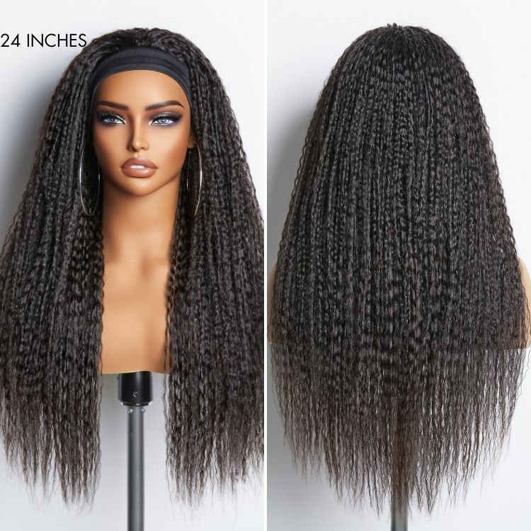 TWIST | Throw On & Go Dreadlock Style Glueless Long Headband Wig 100% Human Hair (Get Free Trendy Headbands)