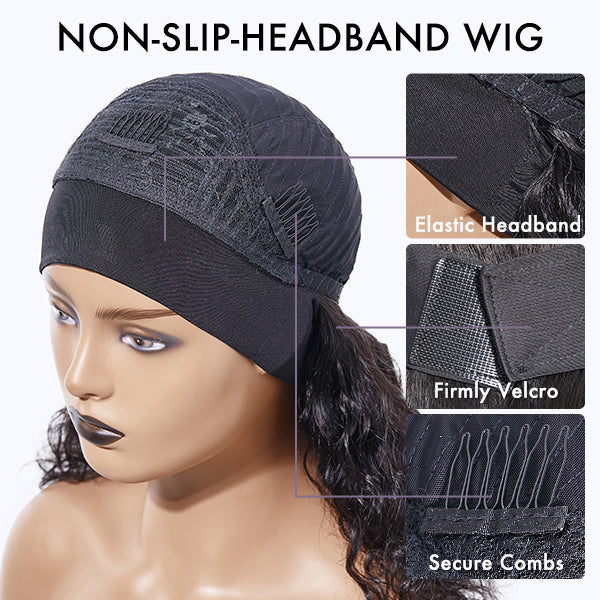 TWIST | Throw On & Go Dreadlock Style Glueless Long Headband Wig 100% Human Hair (Get Free Trendy Headbands)