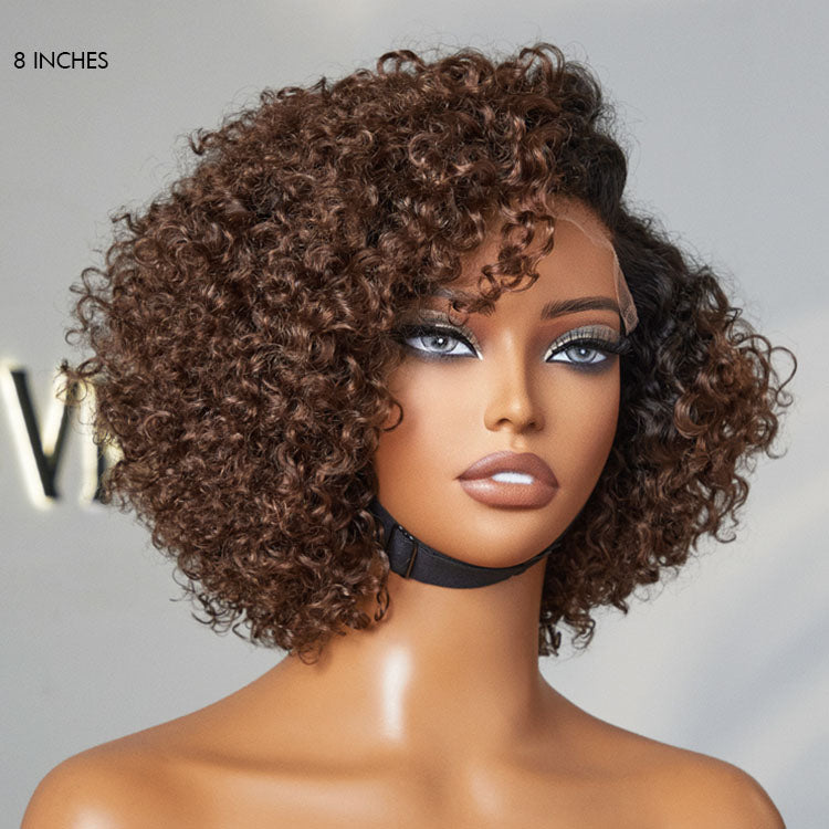 Newbie Only | Ombre Brown Fluffy Kinky Curl Glueless Minimalist HD Lace Wig Ready To Go