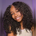 Go Natural Ease | Kinky Curly Full Hair Glueless 5x5 Closure Lace Mid Part Wig Ready to Go