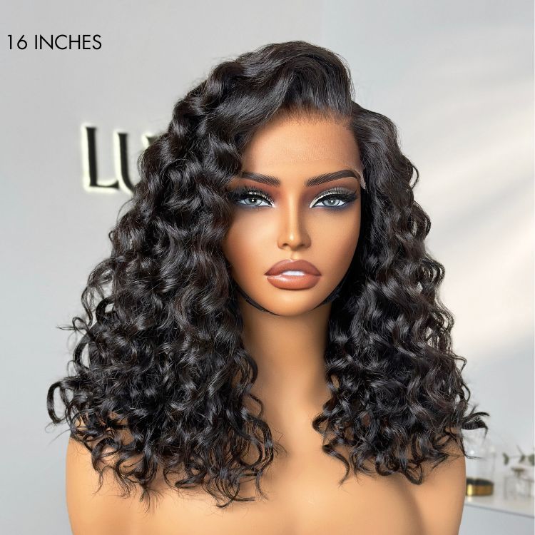 PartingMax Glueless Wig Water Wave 7x6 Closure HD Lace 100% Human Hair Wig Ready to Go