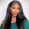 Parting Max Glueless Wig 180% Density Kinky Straight 7x6 Closure HD Lace Wig Ready to Go