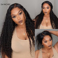 Boho-Chic | Flowy Bohemian Curly 5×5 Closure Lace Glueless Mid Part Long Wig 100% Human Hair